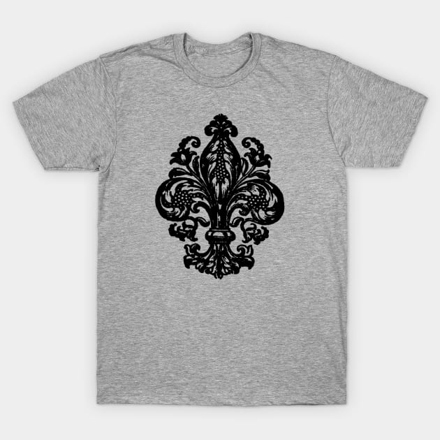 French Renaissance Fleur De Lis T-Shirt by Pixelchicken